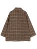 Женское клетчатое полупальто Ray Beams с отворотами, двубортное, из ворсистой ткани, коричневое 0