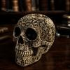Коллекционное искусство для секретных комнат, креативная скульптура «Цветы-черепа», статуя скелета человеческой головы, украшения на Хэллоуин, декор для дома, реквизит для помещений