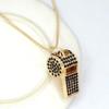 with Lanyard Whistle Necklace Gold Bling Whistle  For Referees, Coaches, Teachers