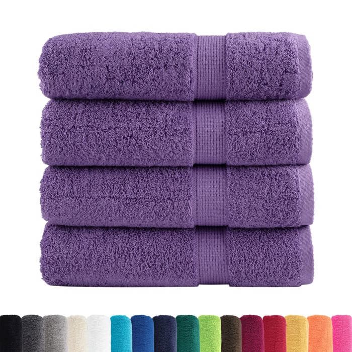 VidaXL Premium Bath Towels 4 Pcs, Shower Towels, Bath Sheets, Guest Towels for Toilet, 137360