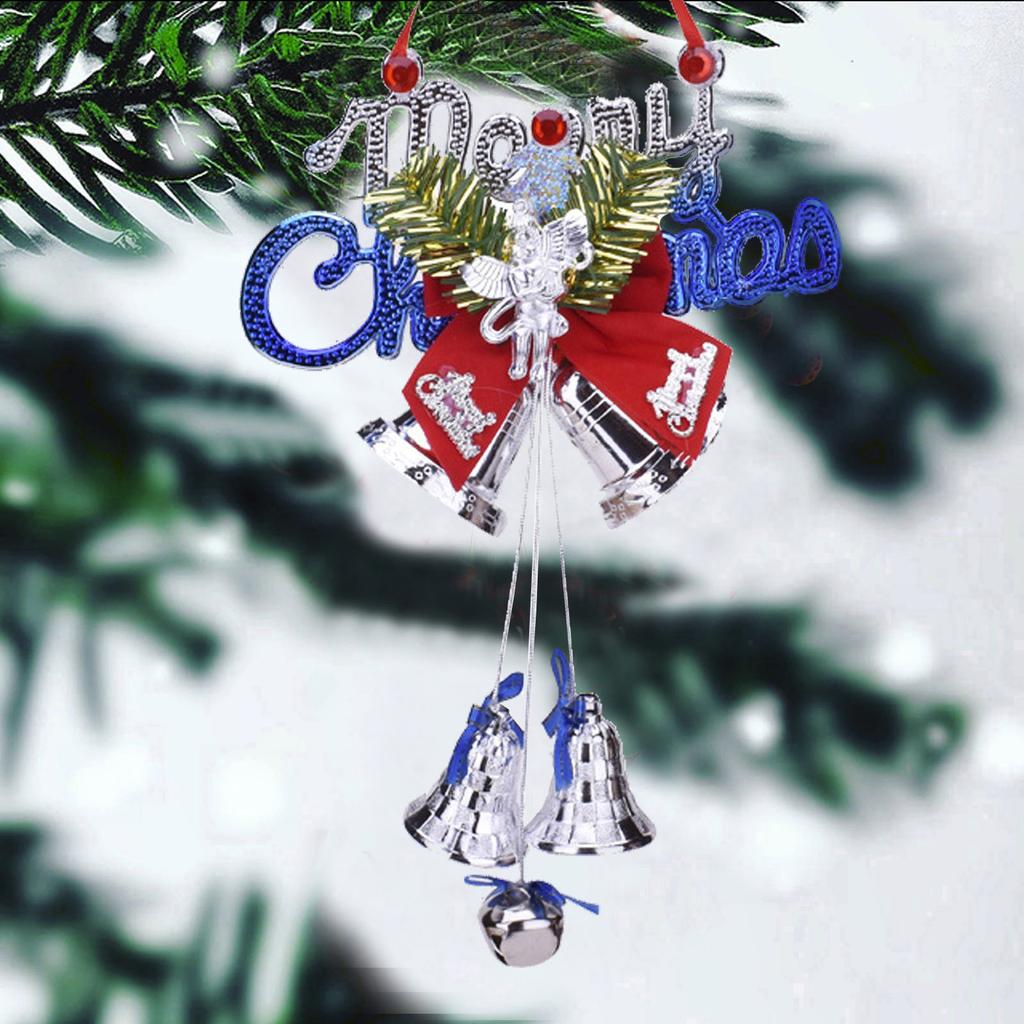 Christmas Bell Hanging Decoration  Christmas Bell Pendant With BowKnot  Christmas Tree Elements