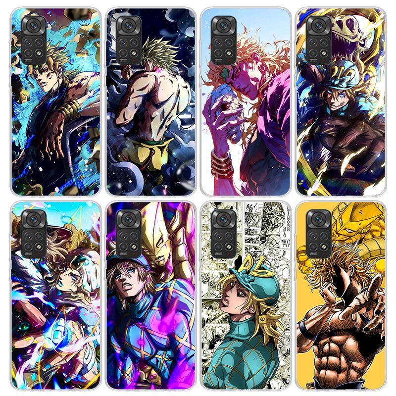 JoJo Adventure Dio Diego Brando Phone Case For Xiaomi Redmi Note 10 11 12 13 14 15 Pro Plus 11S 12S 14S 11T 11E 10S Soft TPU Bac