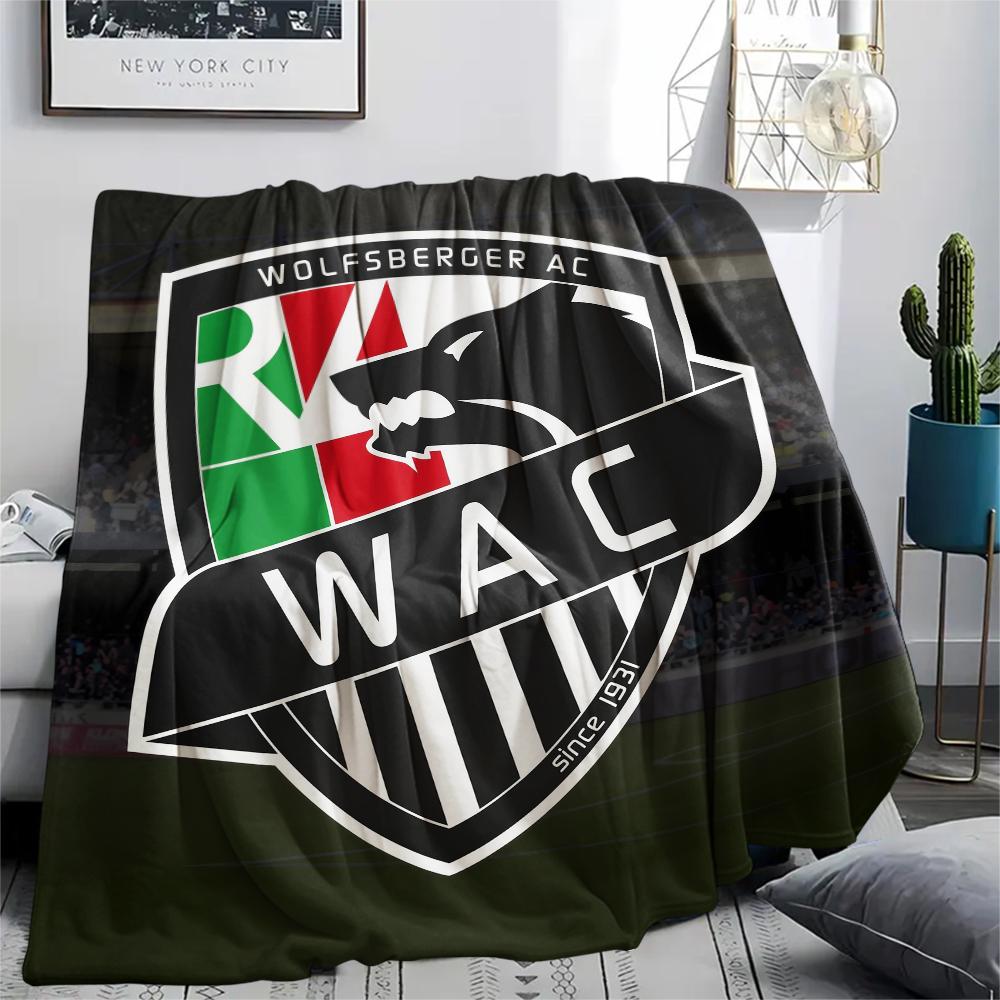 Wolfsberger AC pattern Flannel Blanket, High quality Comfortable for All Seasons, Home Decor, Warmth and Comfort, Perfect for Gifts.