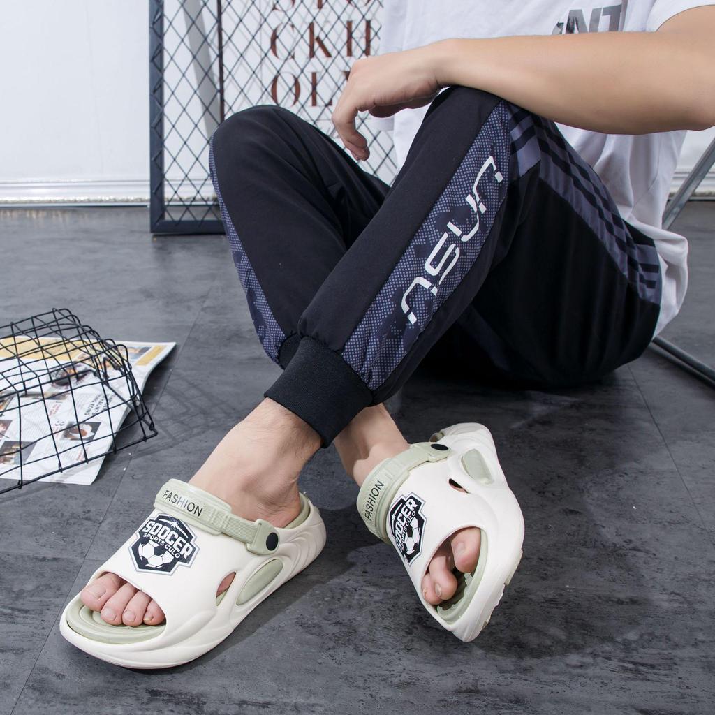 Мужские модные летние сандалии из ЭВА высокого класса, нескользящие, дезодорирующие, на толстой подошве, пляжная обувь