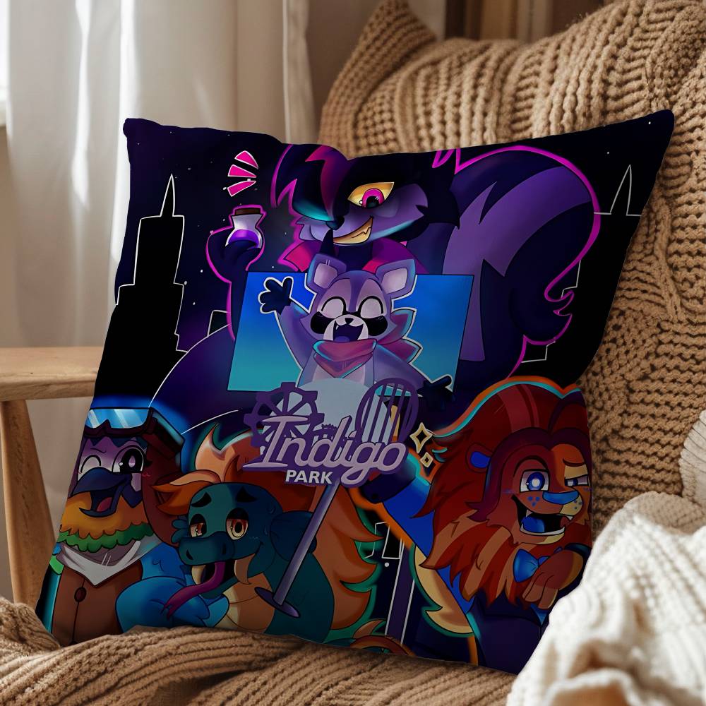 game Laura Ed Indigo Park Pillow Case Square DoubleSided Printing Short Plush Sofa Cushion Cover Bedroom Bedside Pillow
