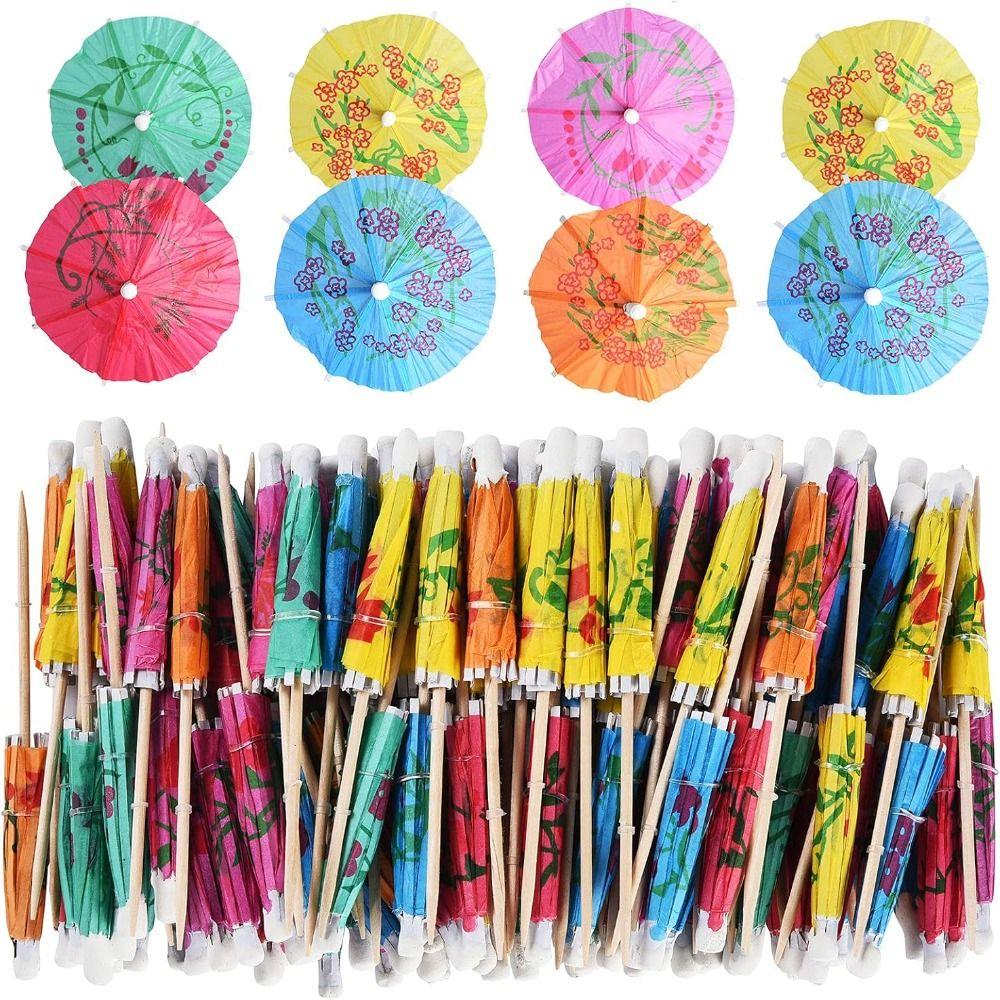 Disposable Paper Umbrella Pick 10cm Cocktail Fork New Party Home Decor Picnic Wedding