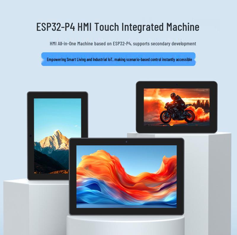 ESP32 P4 Development Board with 7, 8, 10.1-inch Screen Modules and XiaoZhi AI Support, featuring HMI and Dual Microphones