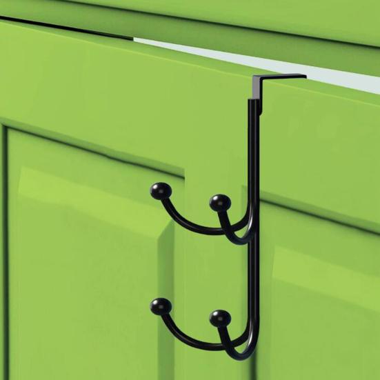 Двухслойный металлический крючок Yousheng, не повреждает дверь, простая установка, подвешивание рождественских венков, многоцелевой крючок для одежды