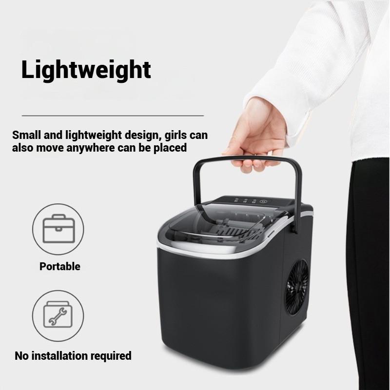 Бытовой автоматический самоочищающийся льдогенератор, бесшумная работа, машина для производства льда, маленький электрический льдогенератор для кубиков льда