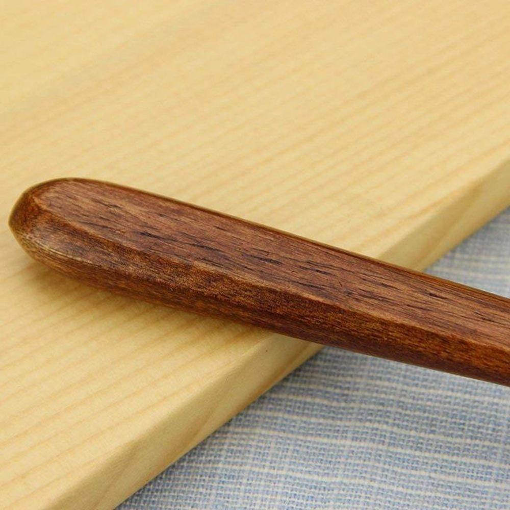 Korean Style Wooden Long Handle Tableware Round Cooking Supplies Kitchen Utensil Spoons Soup Spoon
