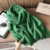 Scarf Women'S Winter Maillard Premium Korean Crumpled Solid Color Cashmere Casual Shawl Dual Use