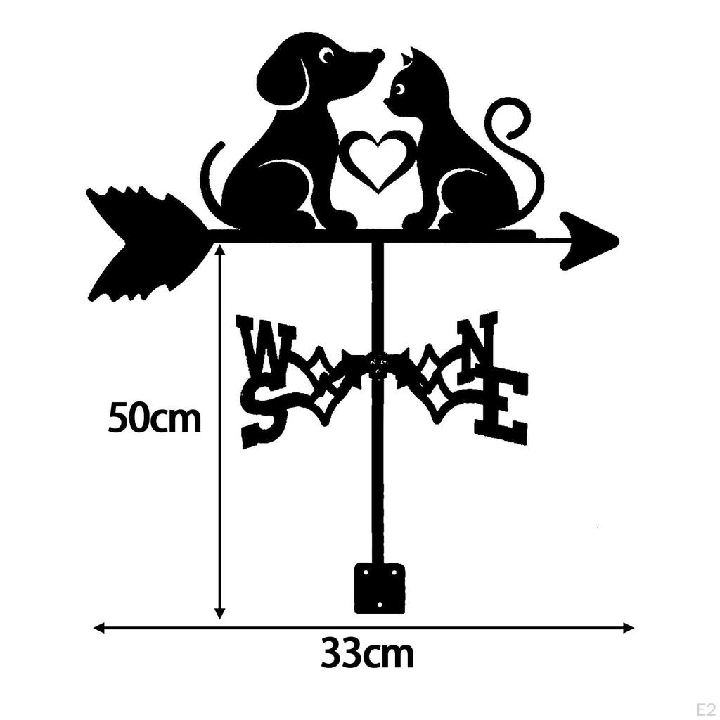 Флюгер Указатель направления ветра животное декоративный железный садовый художественный декор, измерительный инструмент
