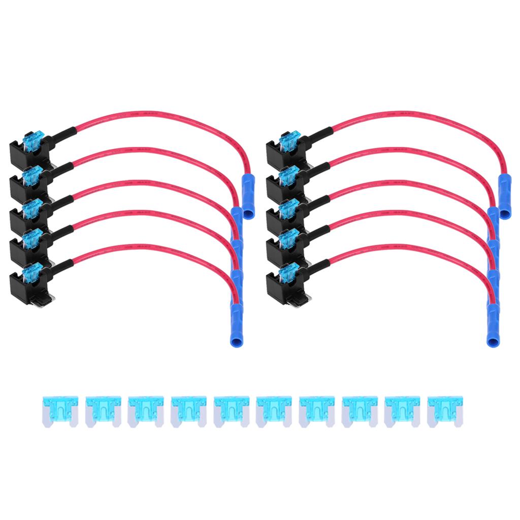 10 шт. Автомобильный адаптер для предохранителя с дополнительной цепью 15 А Микро Мини держатель для предохранителя с плоским контактом
