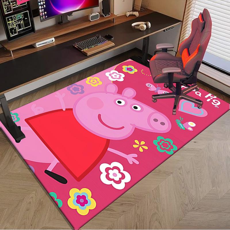Dance Party With Peppa Area Rug Office rug, Chair Rug, Decor Carpet Livingroom bedroom Mat, Large Size Fan gifts Christmas gifts