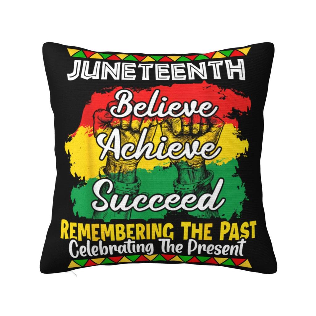 Наволочка 'Сердцебиение Черноты' Juneteenth, Чехол для Подушки из Полиэстера, Декор, История Чернокожих, Африканская Америка, Декоративная Наволочка для Подушки, Постельное Белье