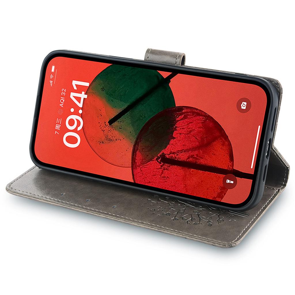 For Honor Play 50 Plus 5G/Play 8T 5G/X7b 4G/90 Smart Case Imprinted Deer Tree Pattern Leather Phone Wallet Cover