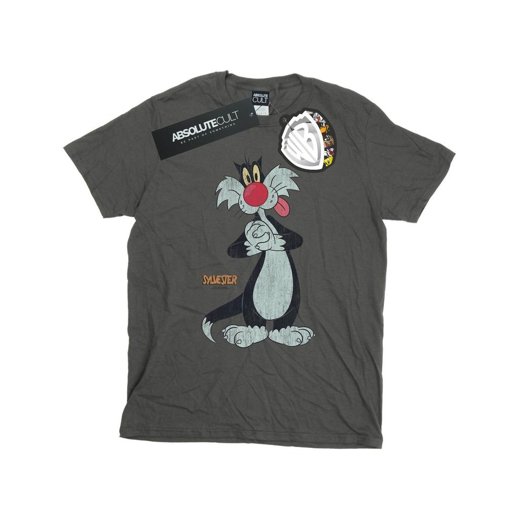 Looney Tunes Mens Sylvester Distressed T-Shirt