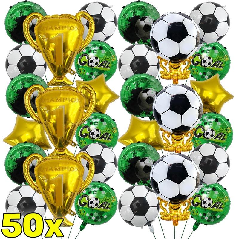 5/50pcs Football Aluminum Film Balloon Festival Themed Party Inflate Balloons Home Photography Atmosphere DIY Decoration Props