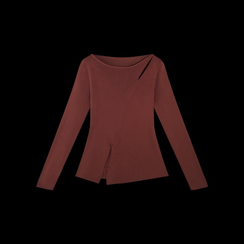 Heco Женский вязаный топ с неровным вырезом и ажурной вязкой (Осень 2025 г.)