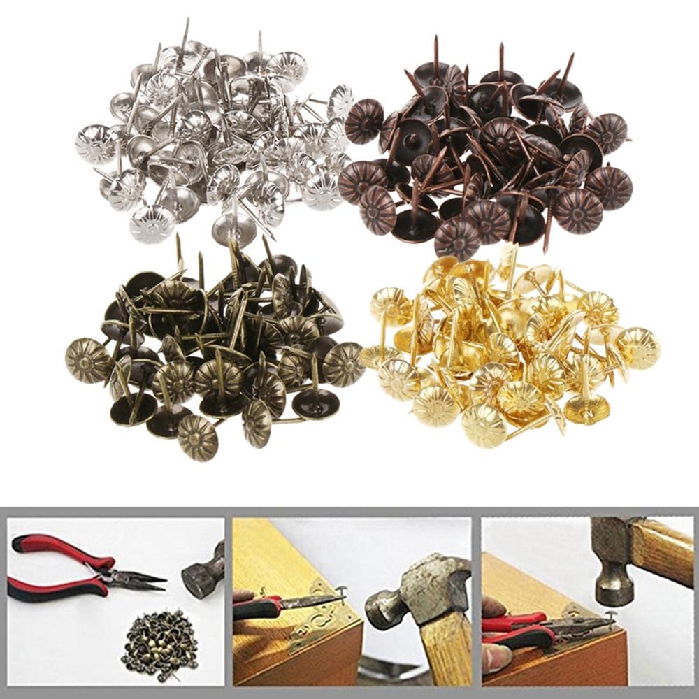 Gold Home Fasteners Upholstery Sofa Table DIY Decorative Nails Pushpins Tacks Furniture Hardware
