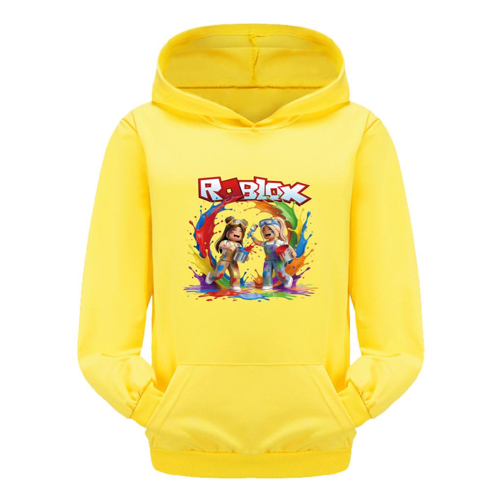 5577 Детские Худи для Мальчиков и Девочек с Принтом Игры Roblox, Карманные, с Длинным Рукавом