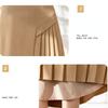 Summer Fashion Pleated Office Skirt Women Clothes Black Khaki Work Wear Ladies Skirts Formal