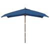 VidaXL Garden Parasol with Wooden Pole Azure Blue 300x300x273 Cm 363198