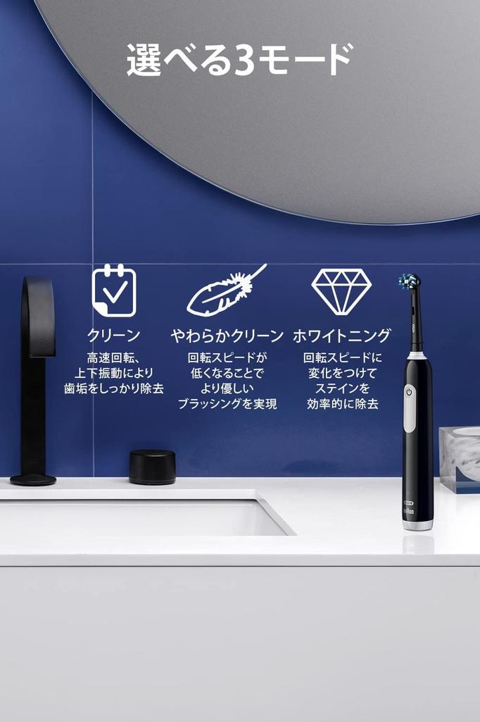 Braun Электрическая зубная щетка Oral B PRO1 Черная зубная паста D3055133BK