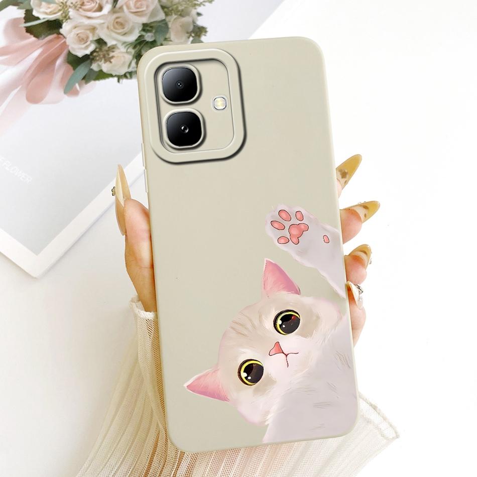 For Infinix Smart 20 2026 Cute Cat Flower Cartoon Phone Case For Infinix Smart20 X6840 X6840B Soft Silicone Covers Bumpers