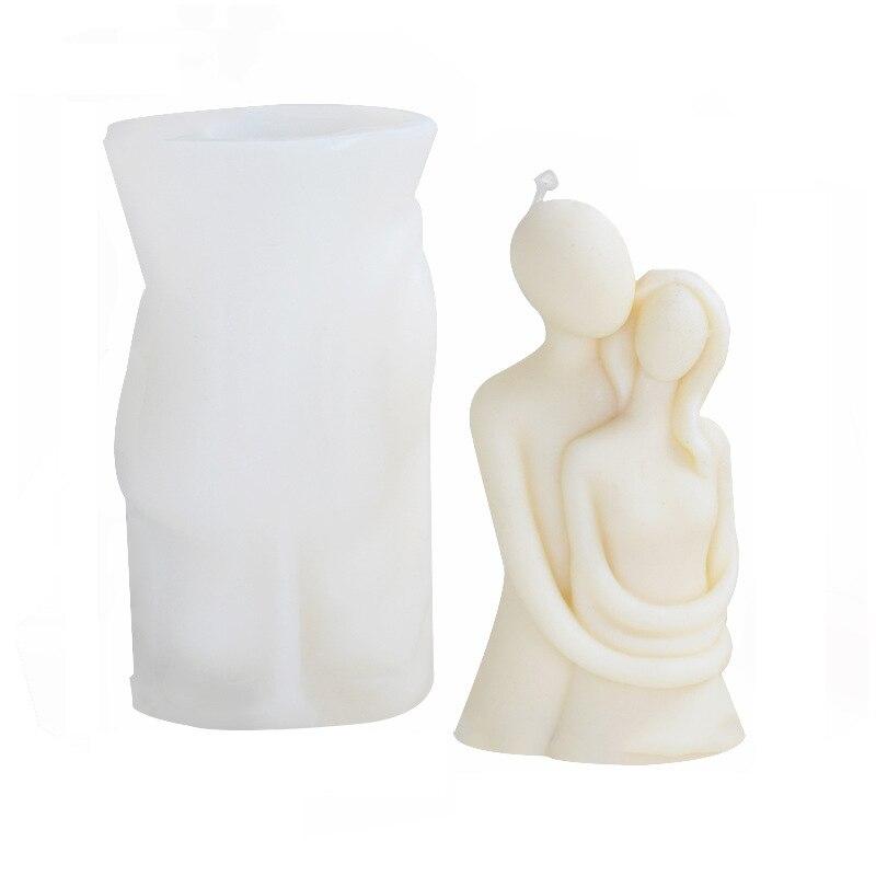 Сделай сам, обнимай, портрет пары, свеча, силиконовая форма, форма для выпечки торта, ароматерапия, штукатурка, украшения для дома