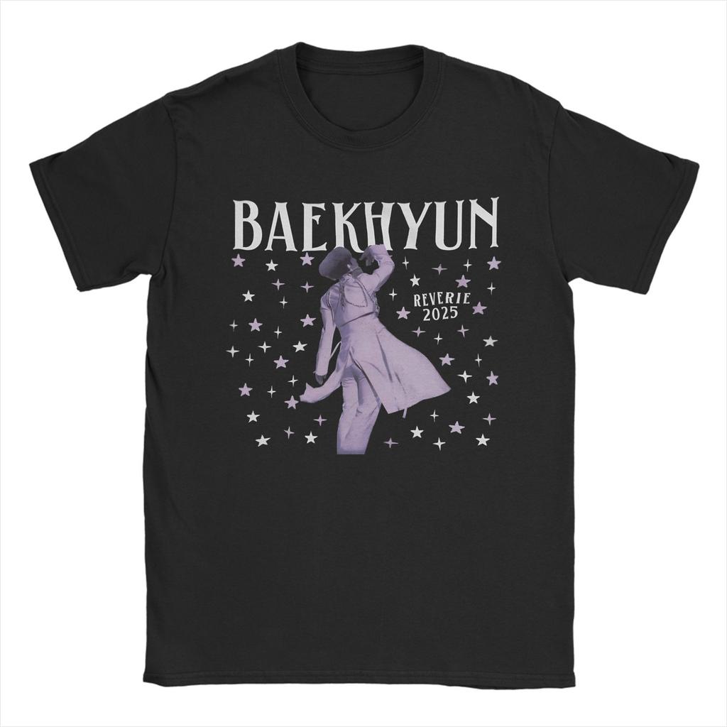 Baekhyun Reverie Tour 2025 Baekhyun T Shirts Unisex Cotton Fun TShirt Crew Neck Tee Shirt Short Sleeve Clothes Adult