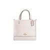 Сумка Dempsey Tote 22 с логотипом бренда, кожаная сумка-тоут, сумка для покупок, сумка через плечо, маленькая женская сумка-тоут, цвет Меловой-белый CO971-IMCHK