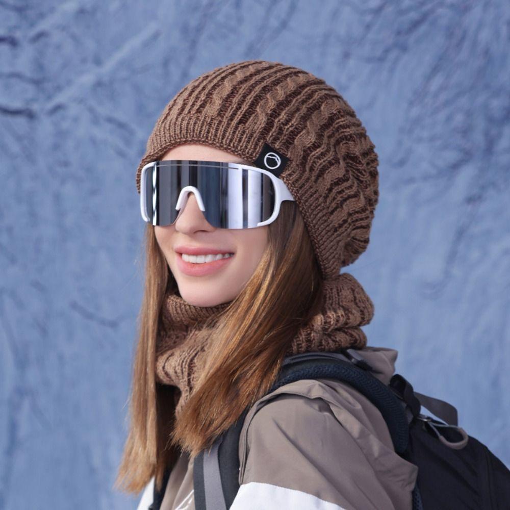 Breathable Fabric Winter Hooded Cap Ear Cover Design Knitted Face Mask Scarf Outdoor Sports