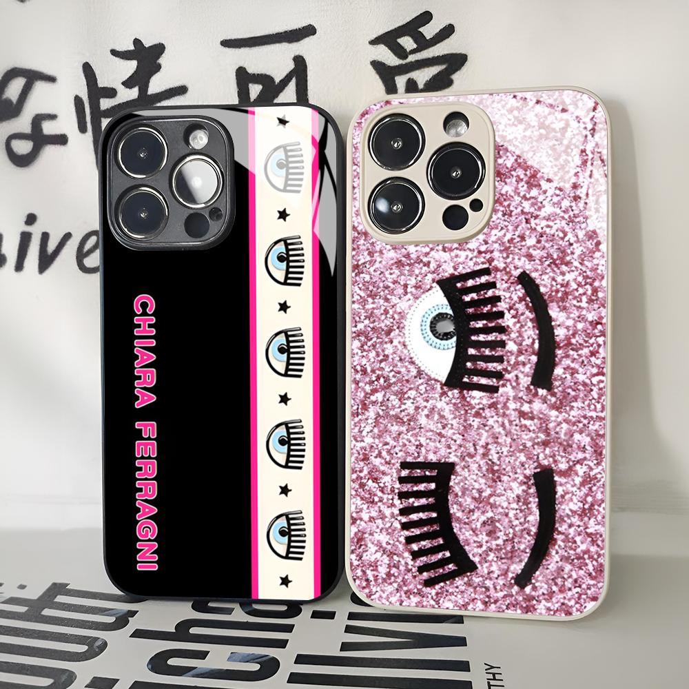 Горячий чехол для телефона Ferragnies Eyes Chiara для Iphone 16 15 14 12 11 13 Pro Max Mini X Xr Xs Se 8 Puls стеклянная крышка