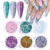 6 Colors Set Nail Art Glitter Powder Dust Sparkly Sequins Holographic Flakes Charm Jewelry Gel Polish DIY Decoration for Women