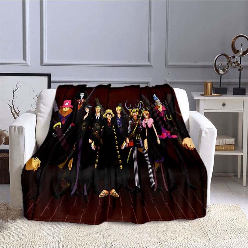 Аниме цельное прямоугольное одеяло с 3D принтом, фланелевое одеяло, фланелевое носимое одеяло, уникальное одеяло для дивана-кровати