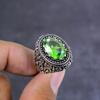 Tsavorite Handmade 925 Sterling Silver Jewelry Ring Size 9 Gift For Her u6D92