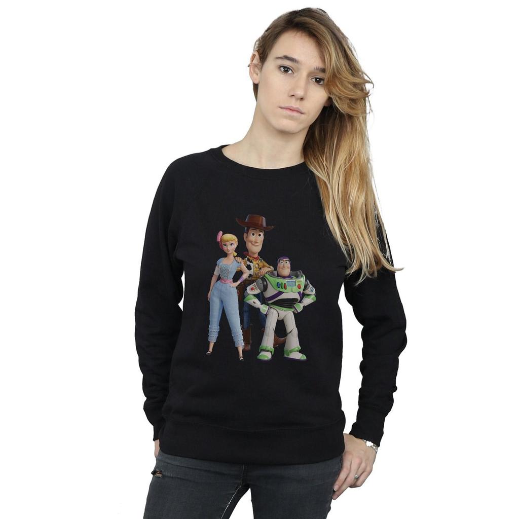 Disney Womens/Ladies Toy Story 4 Woody Buzz and Bo Peep Sweatshirt