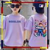 Новый крутой детский топ с круглым вырезом и принтом Roblox Sport