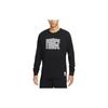 Letter Print Crew Neck Casual Long Sleeve T-Shirt Men Tops Black FN0802-010