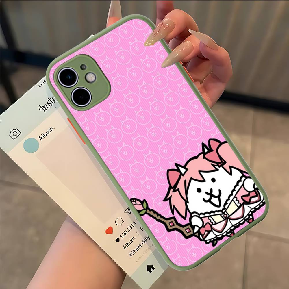 Чехол для телефона B-Battle Cats Аниме Игра Для IPhone 16e 16 15 14 13 12 11 Pro Max X XS Max Plus Матовый Прозрачный