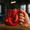 Boxing Glove Coffee Mug Coffee Cup with Stainless Steel Liner 12oz Gloves Shaped Tea Cup Novelty Gift for Fight Fans