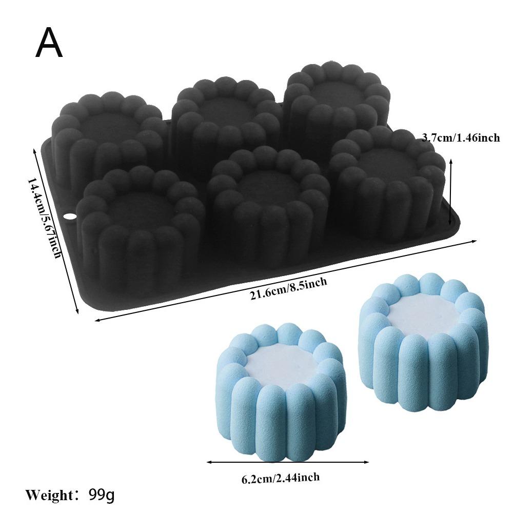 Square Flower Heart Shaped Silicone Cake Mold Non-stick Soap Mould Mousse Cake Mold  For DIY Baking
