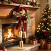 with 3 Bells Xmas Doorknob Hanging Bell Pine Needles Velvet Bow Bell Ornament  Foyer Decor