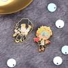 Эмалевая очаровательная брошь с дизайном мультяшного персонажа, модный аксессуар для сумок, одежды и