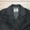 Japan Kusto Cashmere 100% P Coat Outer Women M Dark Gray Cupra Lining Double Button Long(USED)