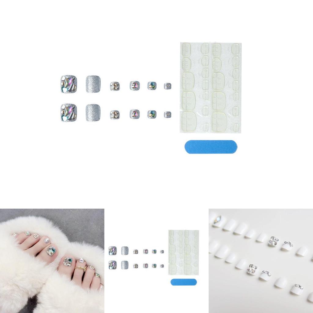 Unique J-216 Toe Nail Wraps In Sparkling Big Diamond Design
