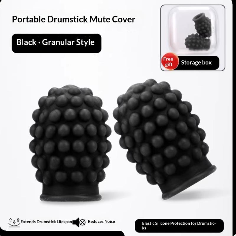 2 шт. Силиконовые глушители для барабанов, Подавители звука, Наконечники для тренировок, Резиновые накладки на головки палочек для тихой игры на барабанах