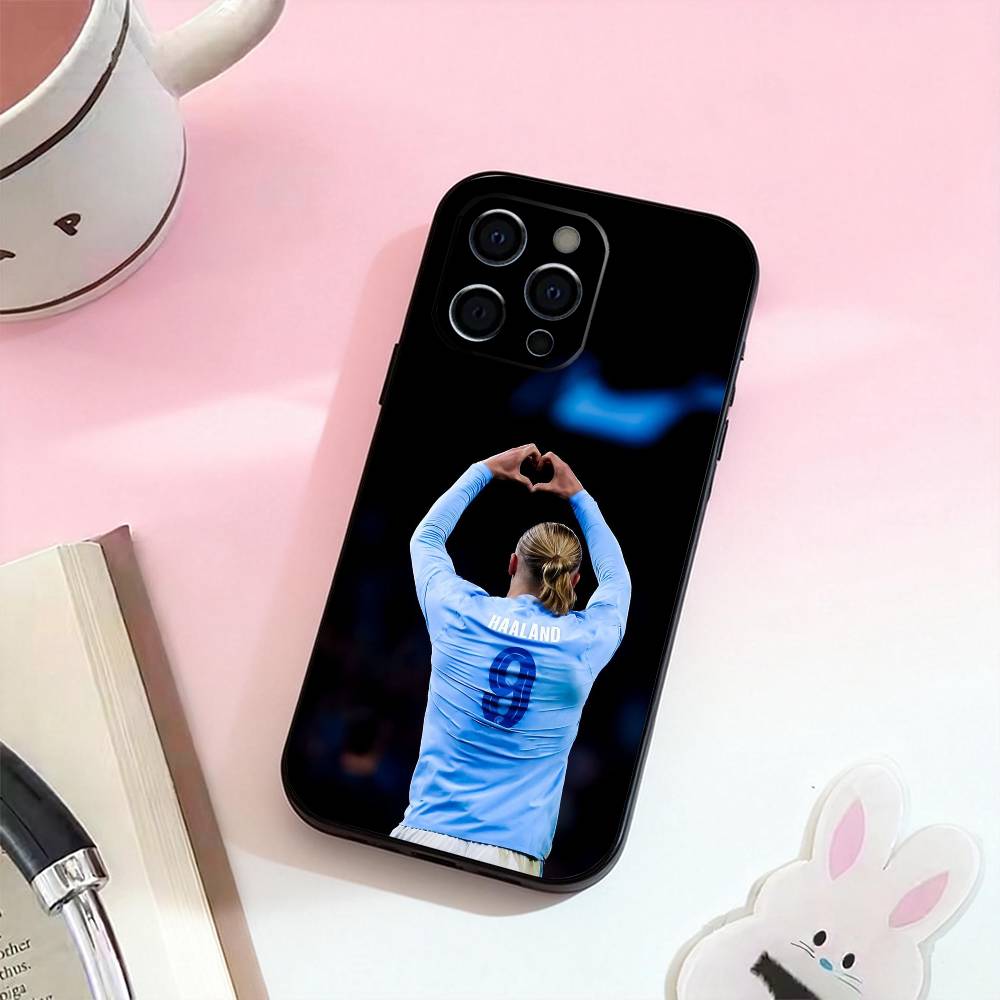 E-Erling h-Haaland 9  Phone Case For iPhone 17,16,15,14,13,12,11 Plus,Pro,Max,XS Silicone Soft Cover