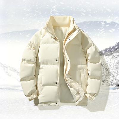 Пальто с хлопковой подкладкой для мужчин и женщин, зимняя новая повседневная свободная куртка с воротником и хлопковой подкладкой, куртка для пары, толстое теплое пальто с хлопковой подкладкой, мужская одежда